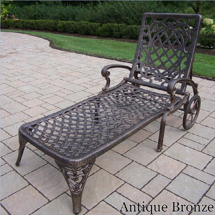 Oakkland Living Mississippi Chaise Longe In Antique Bronze