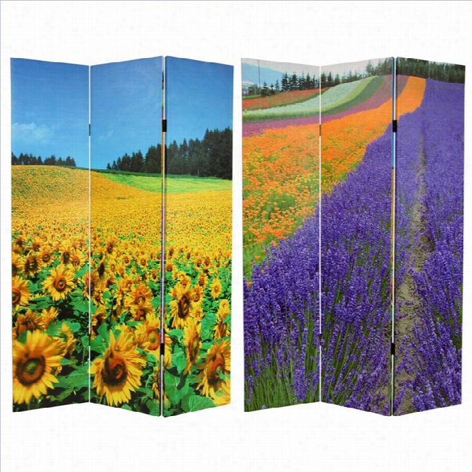 Oriental Flower Faarm In Full Bloom Room Divider