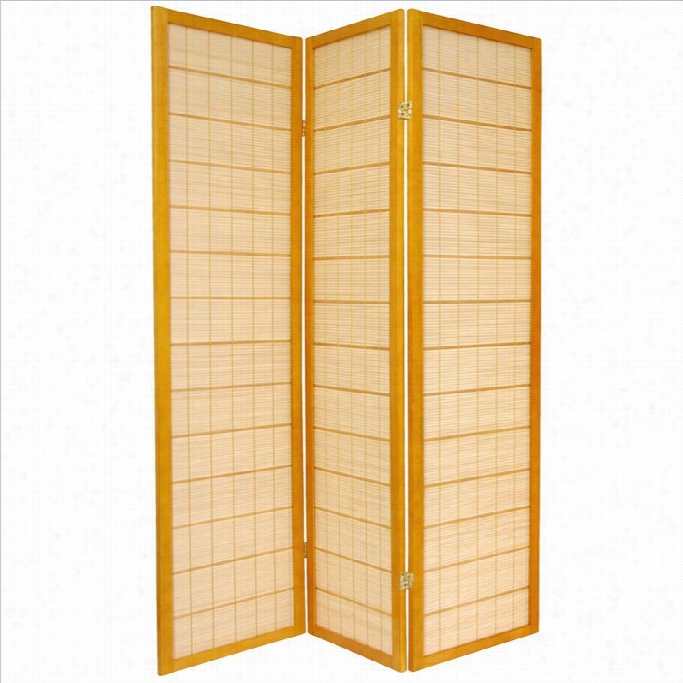 Oriental Furniture 6 ' Tall Kimura Shoji Screen In Honey