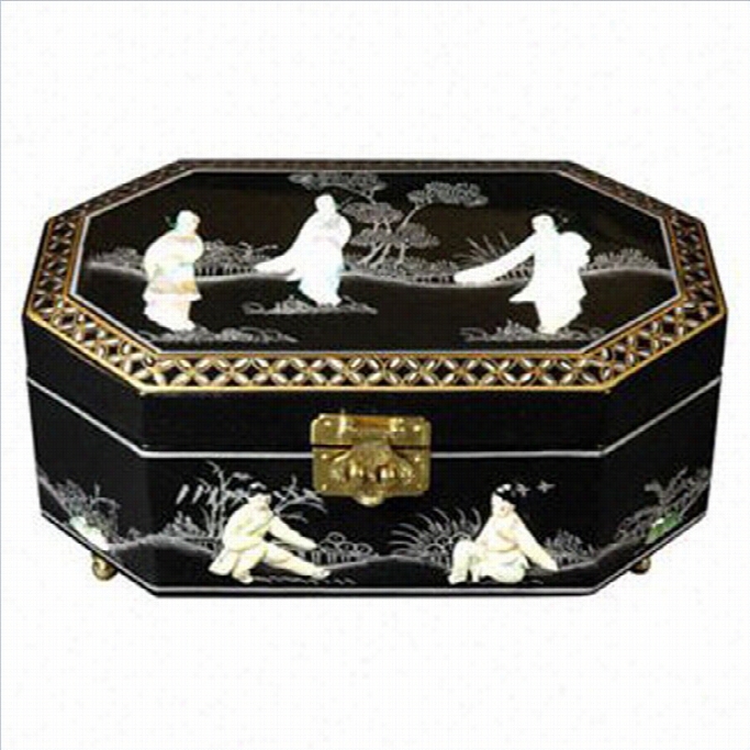 Orientl Furniture Violetta Jewelry Box In Black