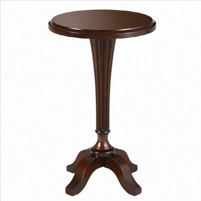 Powell Bombaay Prescott Round Cacent Table In Cognac Polishing