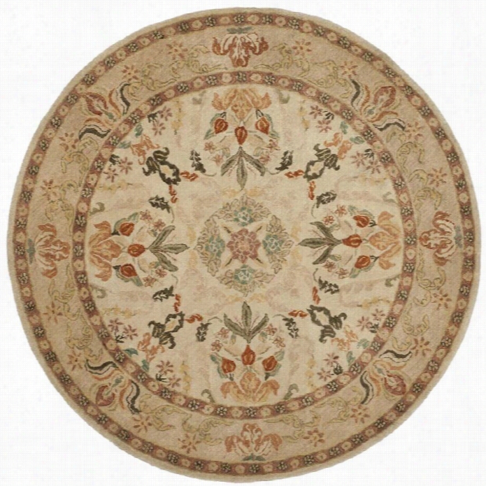 Safavieh Taj Mahal Round Rug In Ivory / Sage