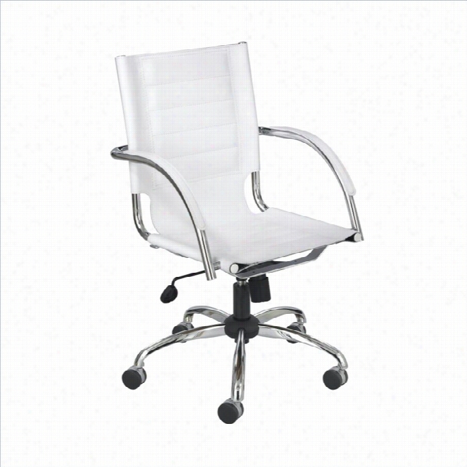 Safco Flauntma Nagers Office Chair White Leather In White