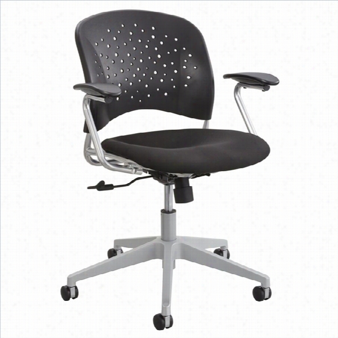 Safco Rve Task Office Chair Rround Back In Black