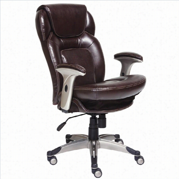 Serta Bakc In Motion Office Chair In Chocolat Ebo Nded Leather