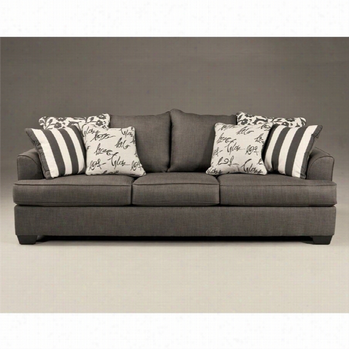 Sigatu Re Design By Ashley Furniture Levon Microfiber Sofa In Charcoal