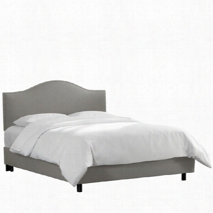 Skyline Nail Button Bed In Grey -twin