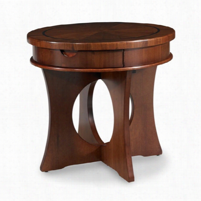 Somerton Manhattan End Table In Brown Walnut