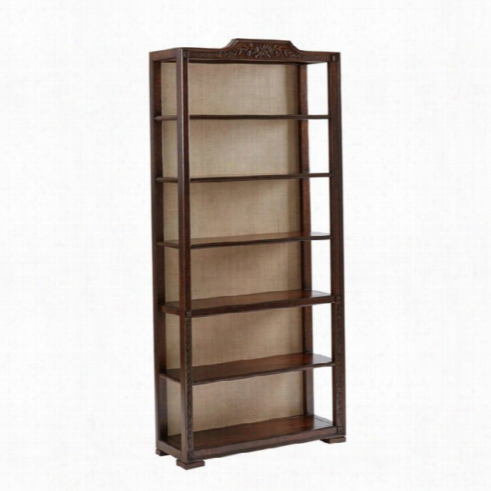 Stanley Vll A Couture Viviana 6 Shelf Bookcase In Mottled Walnut