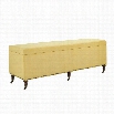 Linon Cassidy 60 Living Room Bench in Yellow