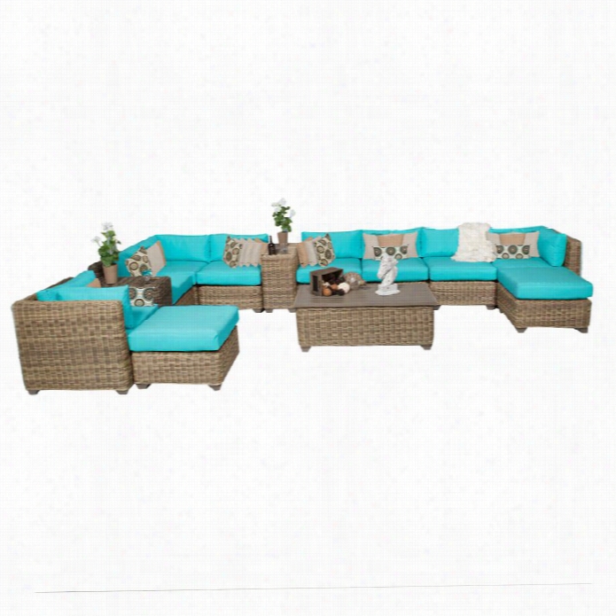 Tkc Cape Cod 13 Piece Outdoor Wicker Sofa Set In Aruba