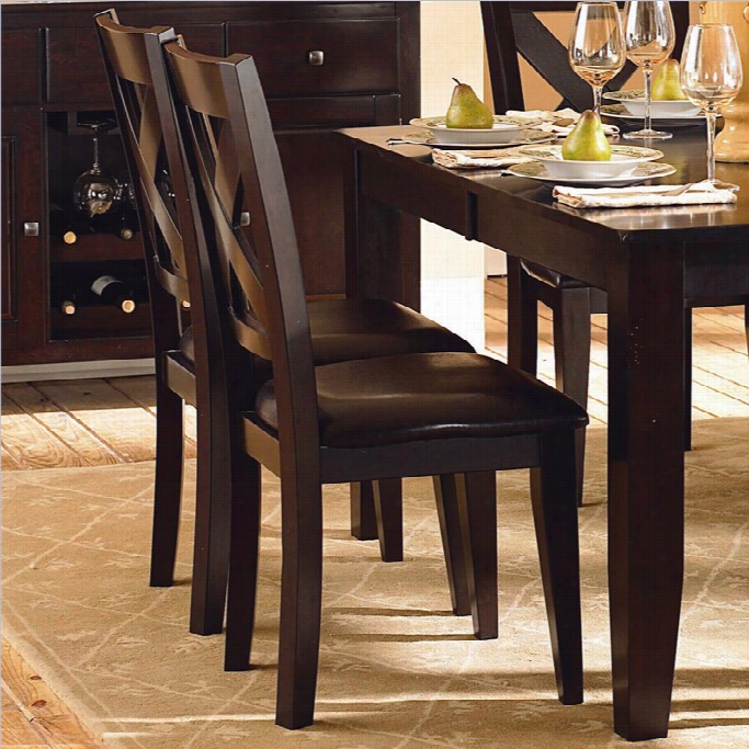 Trent Home Put A ~ Upon Point Dining Chair In Merlot (set Of 2)