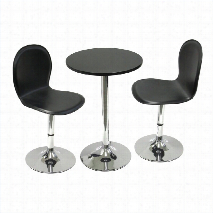 Winsome Soectrum Pub Table Write Attending 2 Bar Stools In Black Each Dchromme