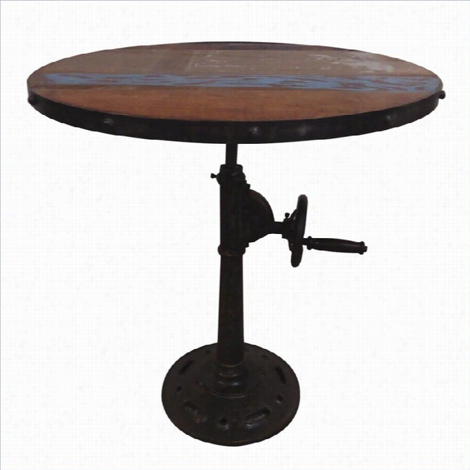 Yosemite Adjustablr Pub Table With Iron Base