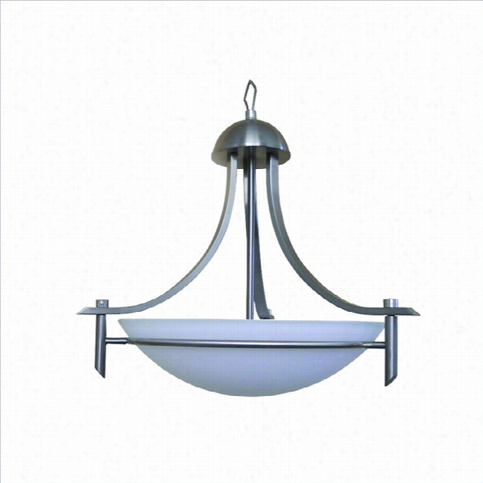 Yosemite Home Decor Sier Ra Point 3 Light Hollow Chanedlier In Satin Steel With Dove White Glass