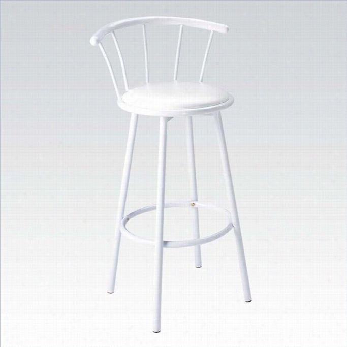 Acme Furntiure Cucina 29 Bar Stool In White (se Tof 2)