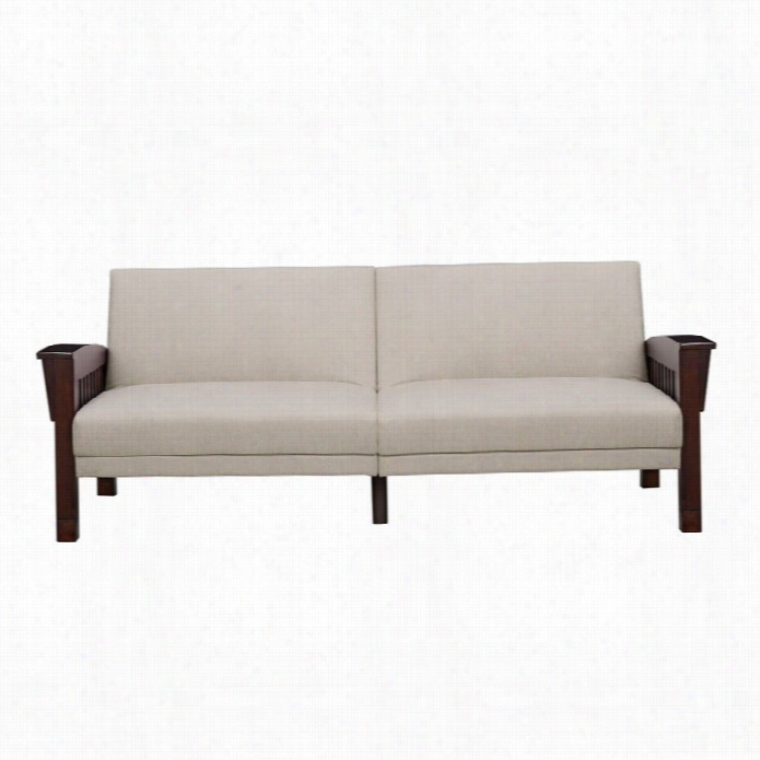 Ameriwood Compton Fabric C Onvertibble Sofa In Beige