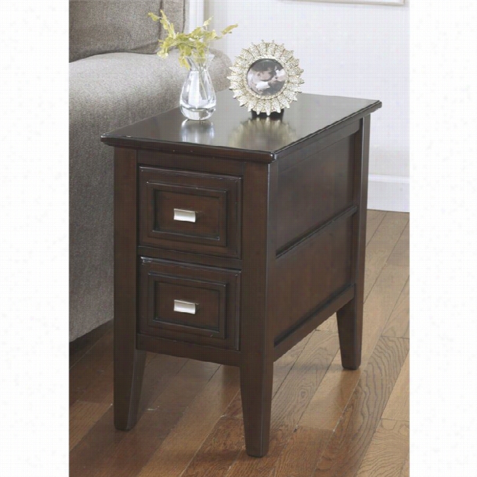 Ashley Larimer Chair Side End Table Im Dark Brown