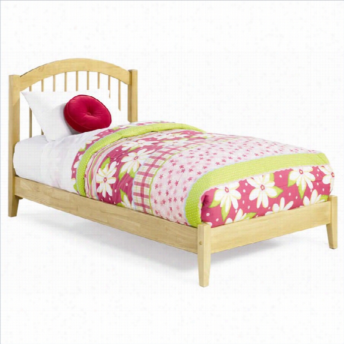 Atlanitc  Furniture Windsor Platform Bed With Open Footrail In Natural Maple-ttwin