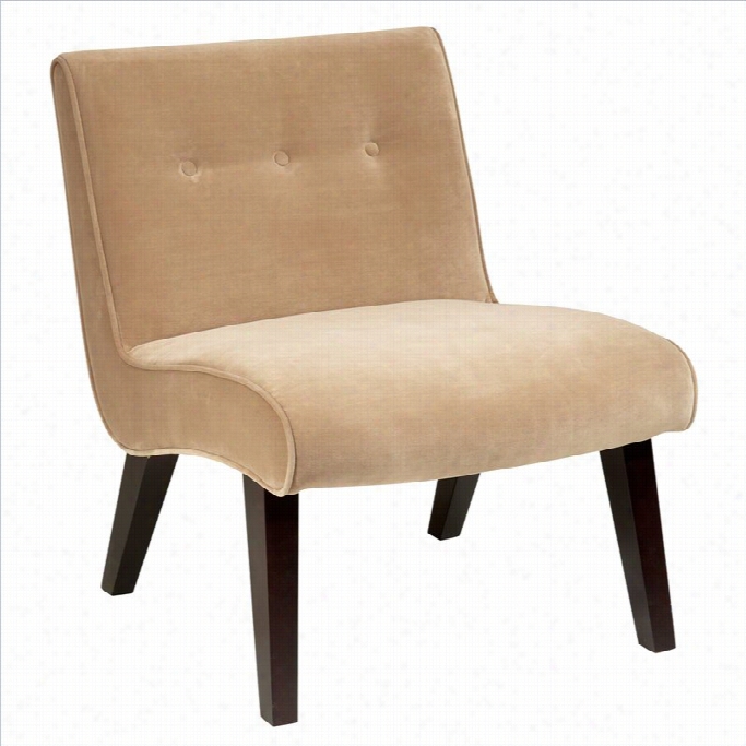 Avenue Six Curves Tufted  Valencia Chair In Coffee