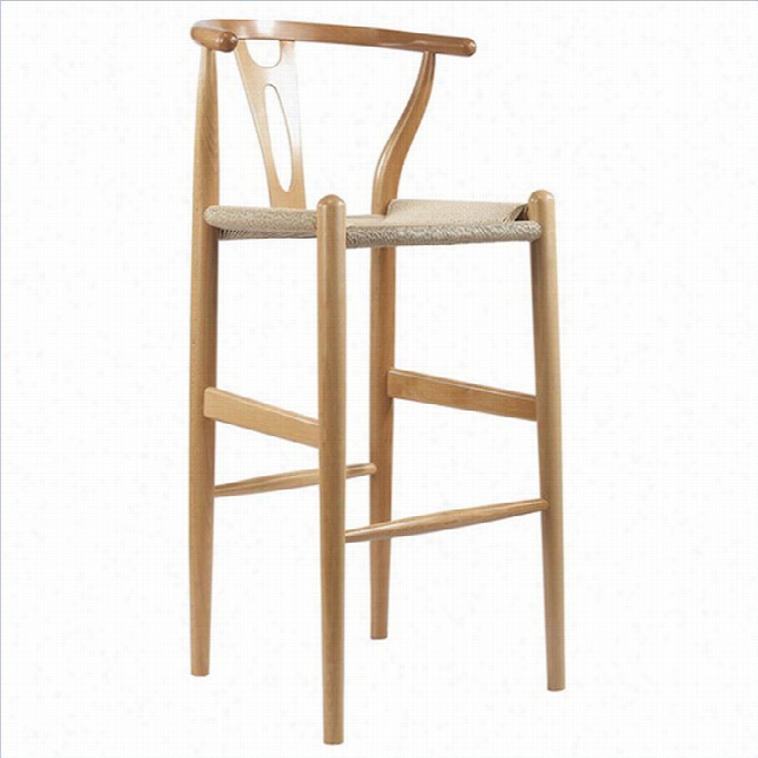 Baxton Studio W Ishbone Y Stool In Natural