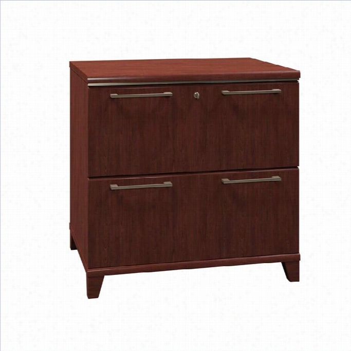 Bush Bbf Enterprise 30w 2-drawer Lateral File In Harvest Cherry Finish