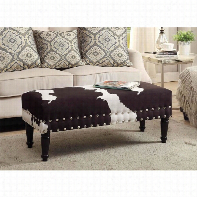 Convvenience Concepts Designns4comfort Faux Cowhide Ben Ch With Nailheads