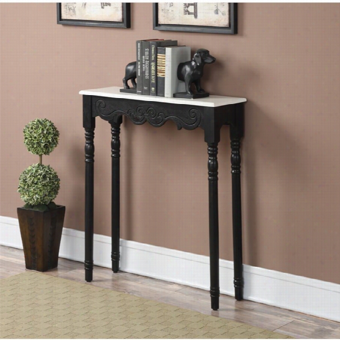 Convenience Concepts French Provence Monaco Console Table In Black