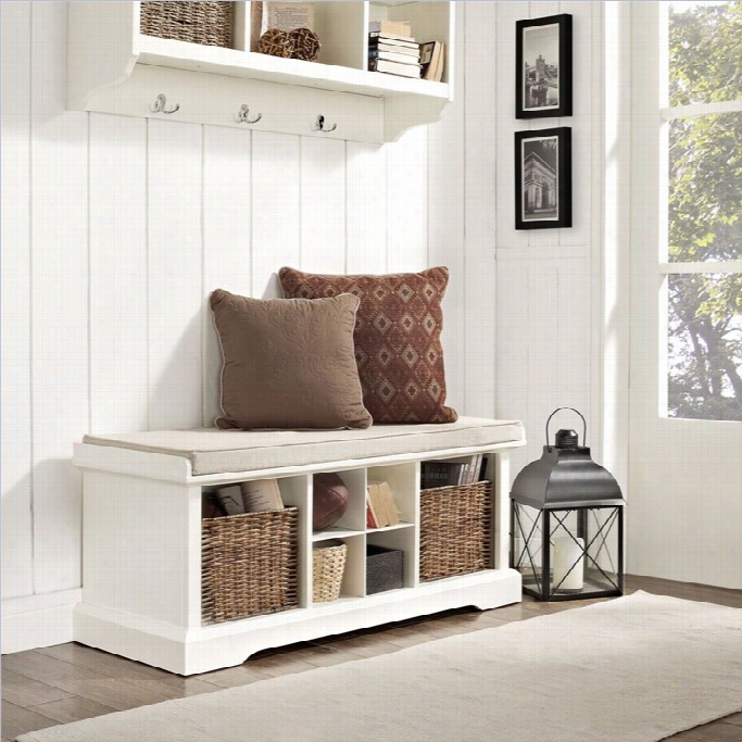 Crosley Brennan Entrwyay Storage Be Nch In White