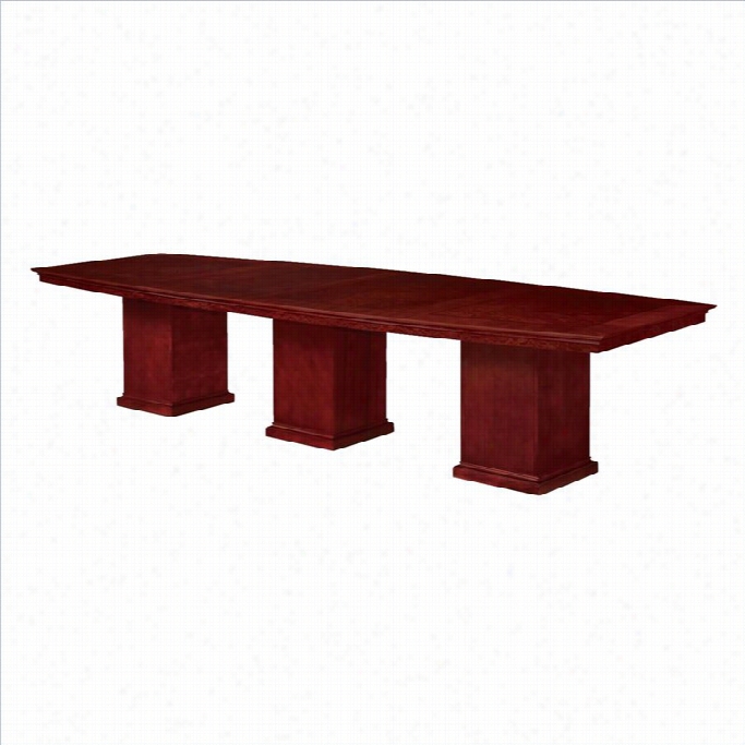 Dmi Del Mar 12' Boa Shaped Column Base Conference Table In Cherry