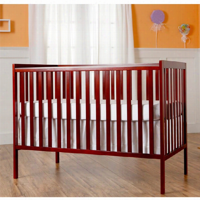 Dream On Me Synergy 5-in-1 Convertible Crib In Cherry