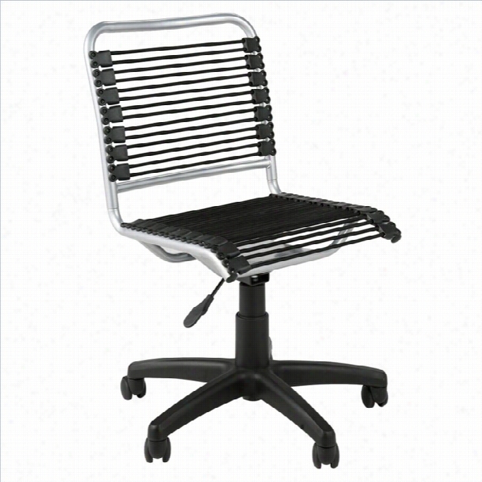 Eurostyle Bungie Low Back Office Chair In Black/aluminum