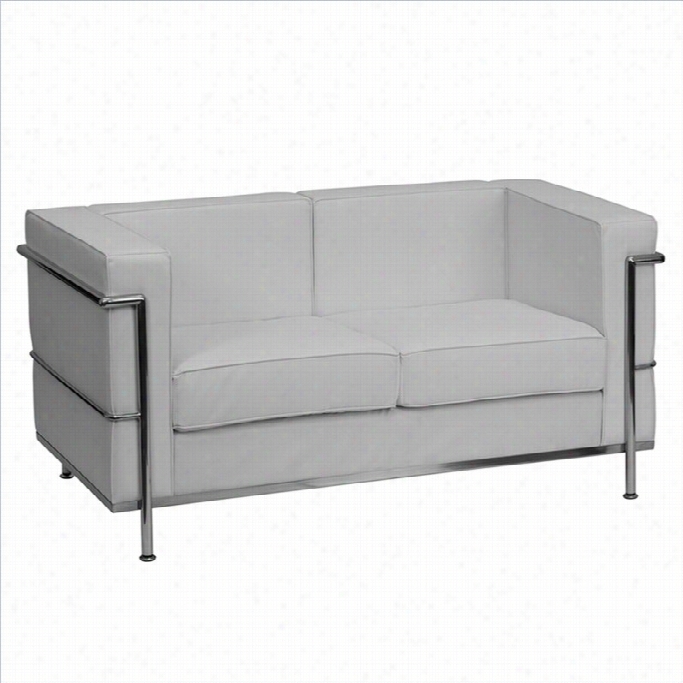 Flalzh Furniture Hercules Regal Succession Leather Love Seat In White