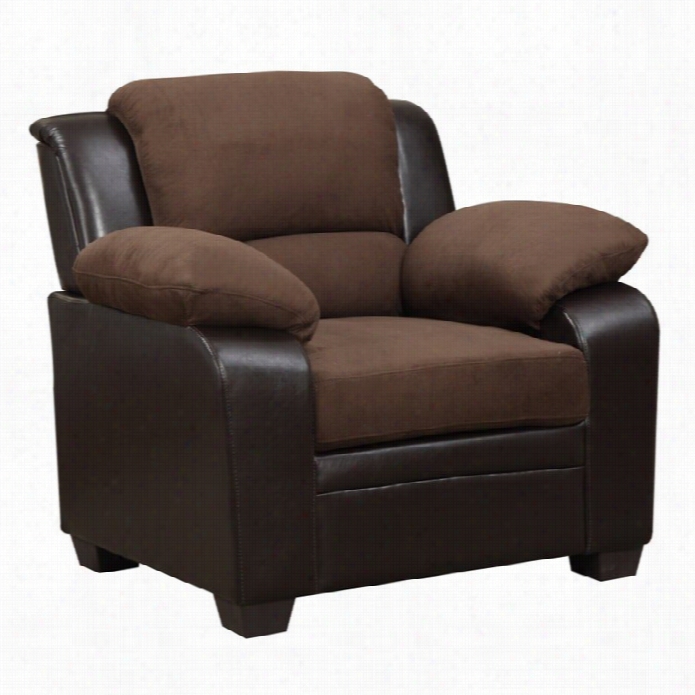 Global Furniture Usa Microfiber Arm Chair In Brown