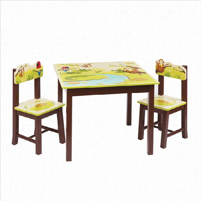 Guidecraft Jungle Party Table And Chairs Suit