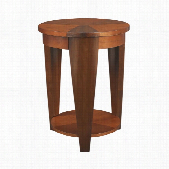 Hammary Oasis Large Chairside Table In Cherry/walnut