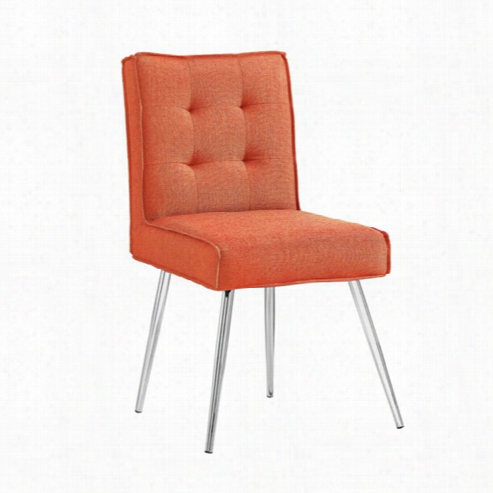 Linon Astra Stress  Chair In Orange