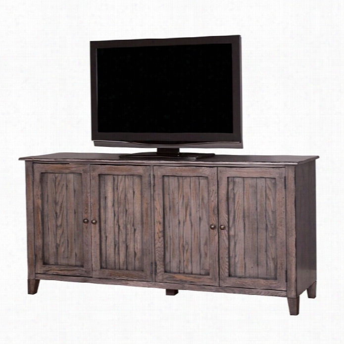 Martin Furnitture Harmon 72 Tv Console In Weathered Greige