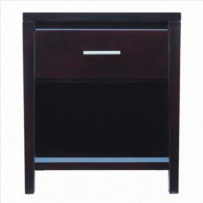 Modus Nevis 1 Draawer Nightstand In Espresso