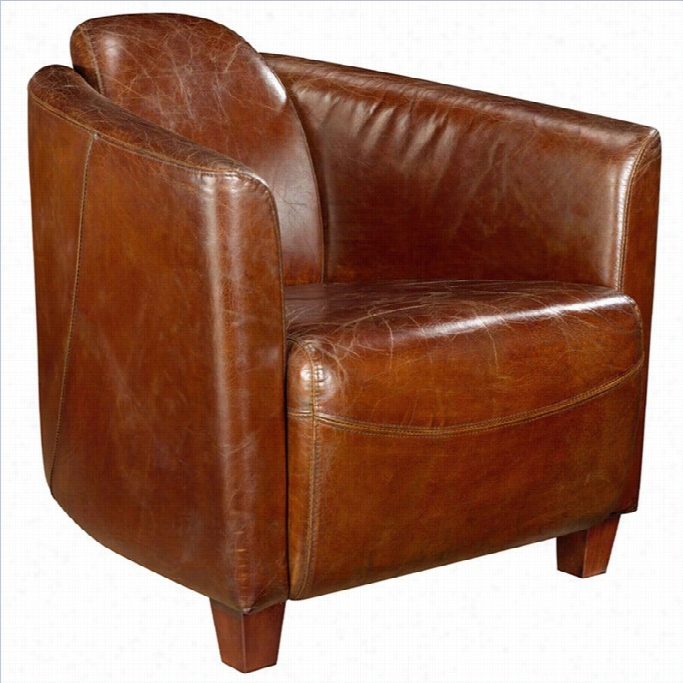 Moe's Salzburg Leather Club Chair In Brown