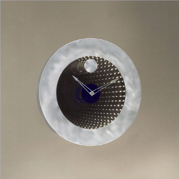 Nova Lighting Interstellar Clock In Aluminum