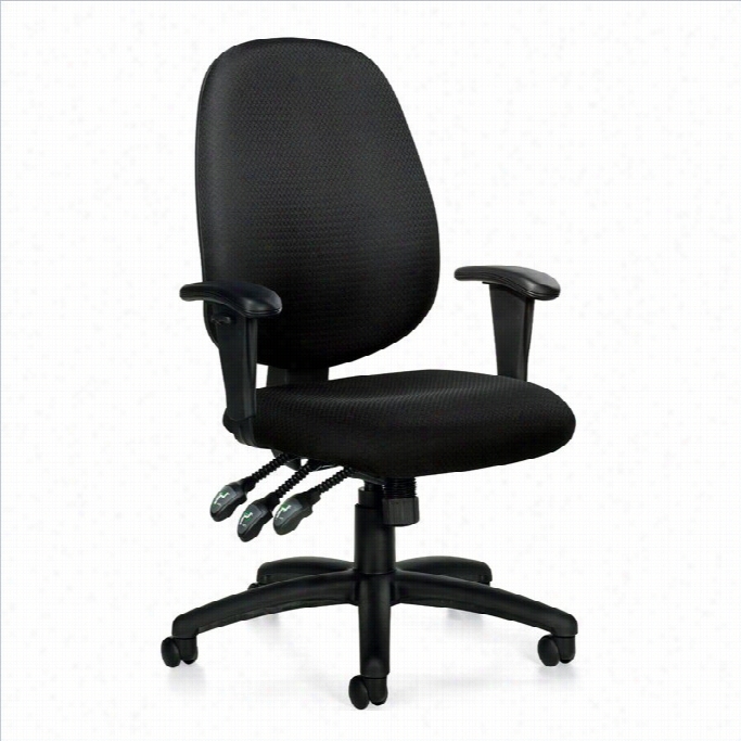 Offices To Go Multiffunction Office Chair With Arms In Black
