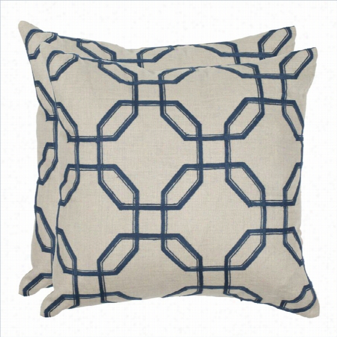 Safavieh Hayden 18-inchdecorative Pillows In Indigo (set Of 2)