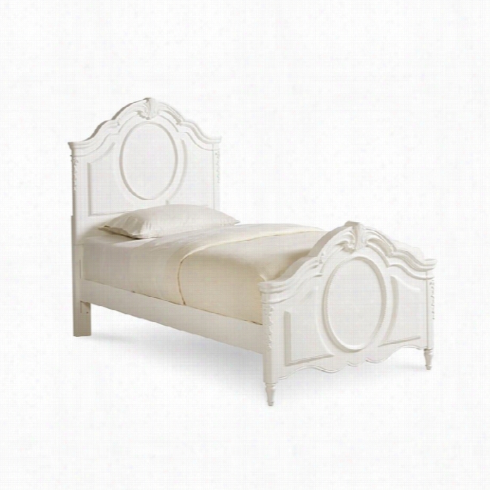 Samuel Lawrence Furniture Flame Panwl Bed In Hwite