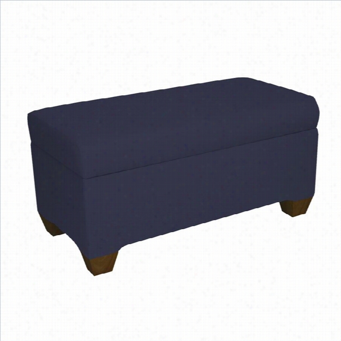 Skylin E Furniture Wtill Storage Bench In Navy
