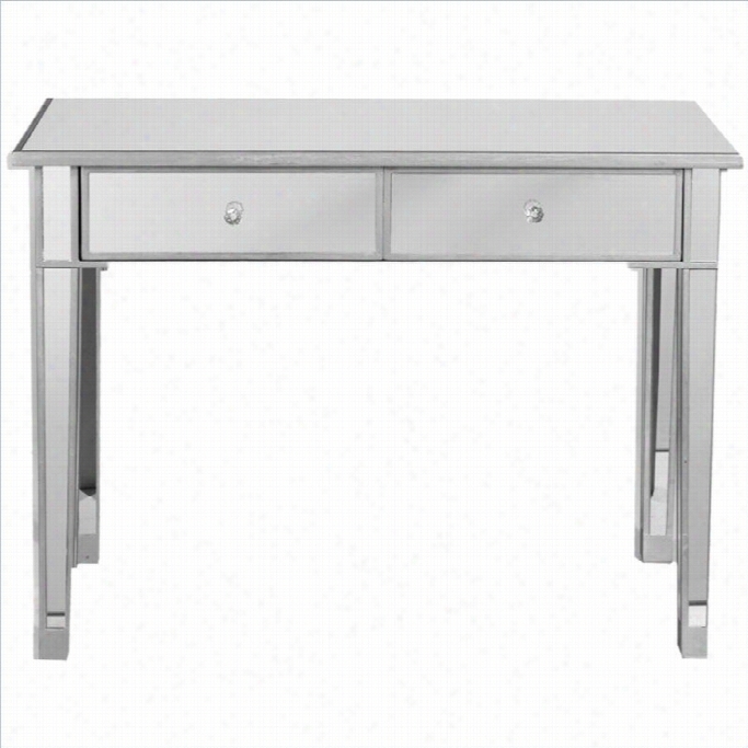 Southerly Enterprrises  Moontrose M Irrofed 2-drawe Co Nsole Table In Painted Silver Wood Trmi