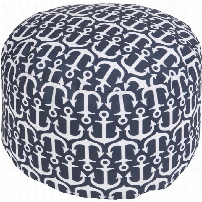 Surya Cylinder Pouf Ottoman In Nvay