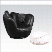 ACME All Star Swivel Kids Chair with Ottoman in Black and White