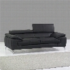 J&M Furniture A973 Italian Leather Sofa in Black