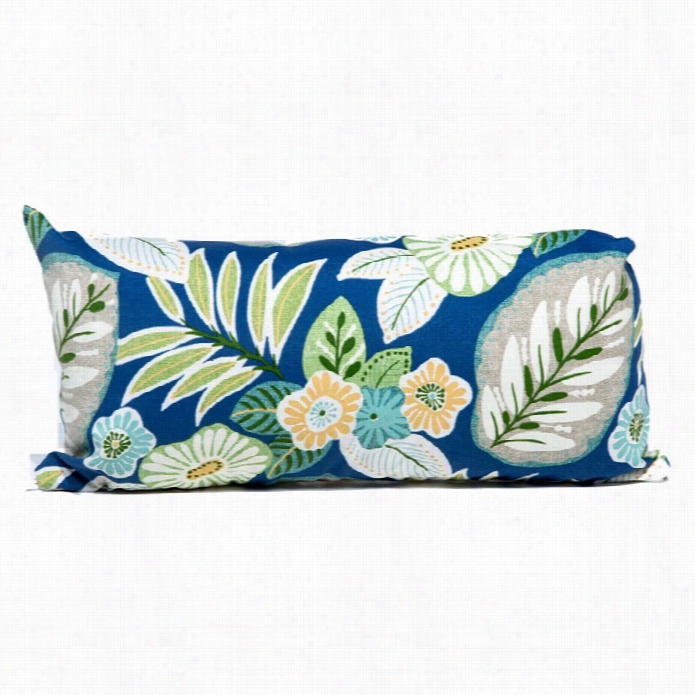 Tkc Outdoor Throw Pjllows In Blue Tropical Floral (set Of 2)